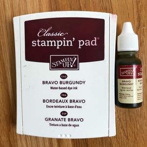 Stampin’ Up Bravo Burgundy Ink pad with re-inker